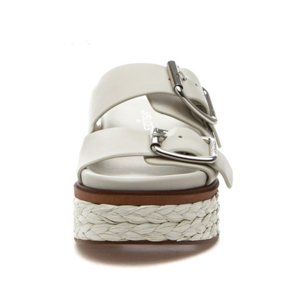 NWT J/SLIDES BONNIE Bone Leather Sandal - Picture 5 of 14